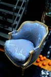 Fauteuil Gondole tissu damas Tassinari